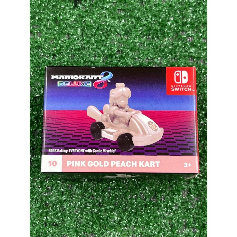 Mario Kart Deluxe 8‎ Pink Gold Peach #10 Nintendo Switch McDonald's Toy Lot Of 2